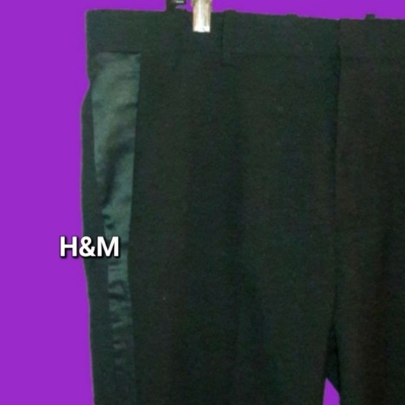H&M Black Tuxedo Pants, 38R - Picture 1 of 4